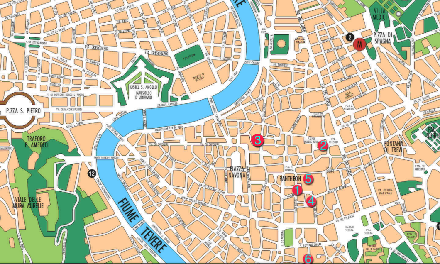 stadt center karte von roma